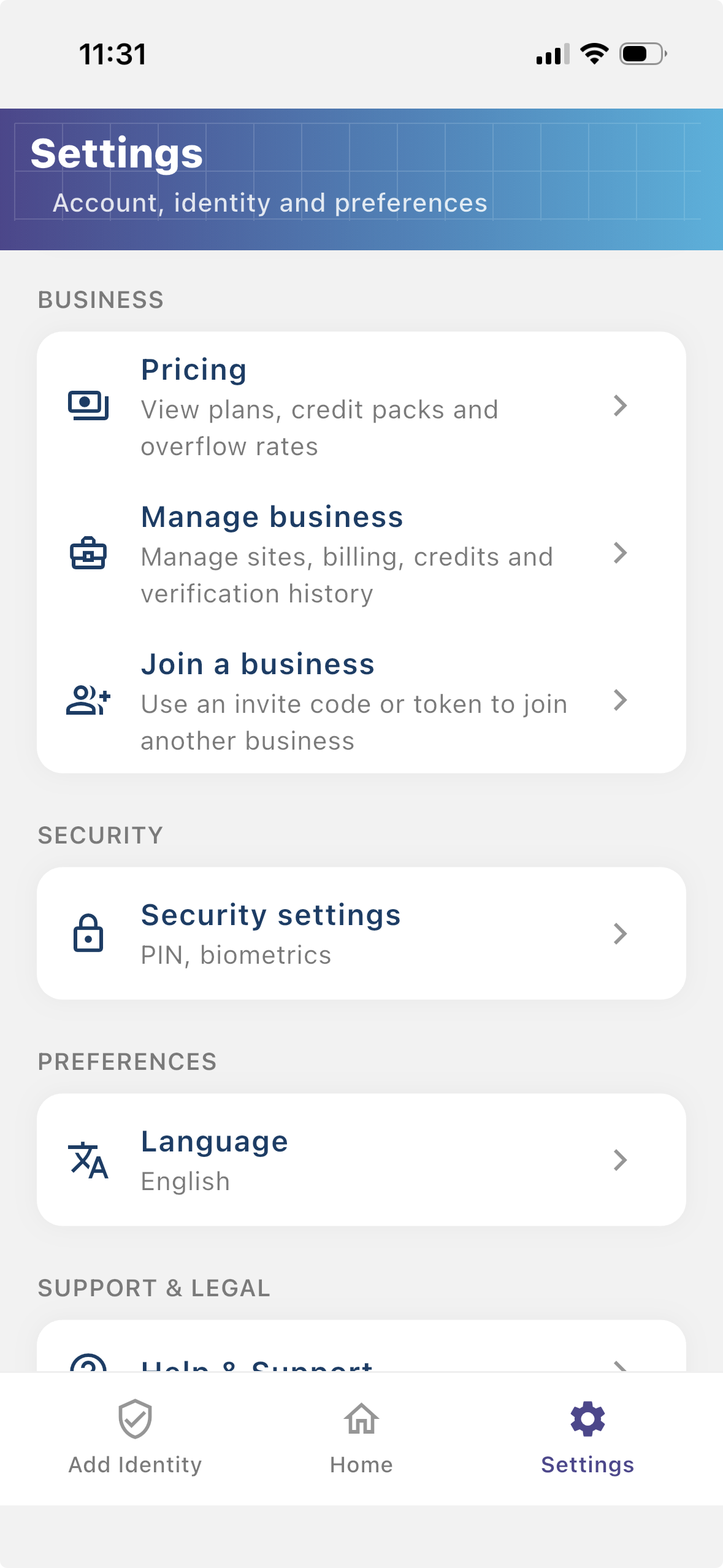 Manage sites in Checkify app