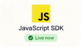 JavaScript SDK — Live now