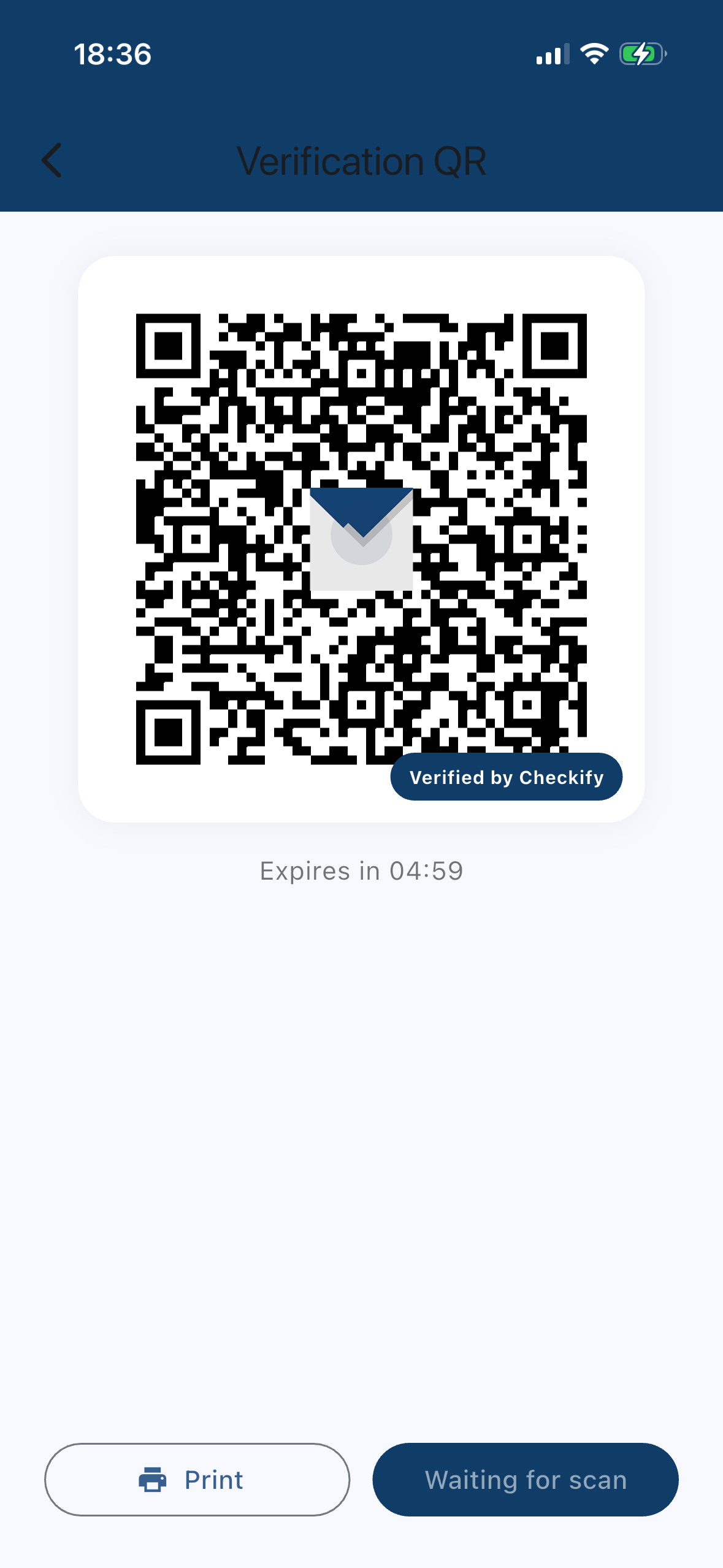 Scan verification request